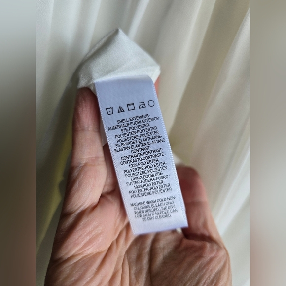 Dress The Population, Alicia Chiffon A-Line Dress, Ivory, Size Small - NWT!! - Picture 12 of 13